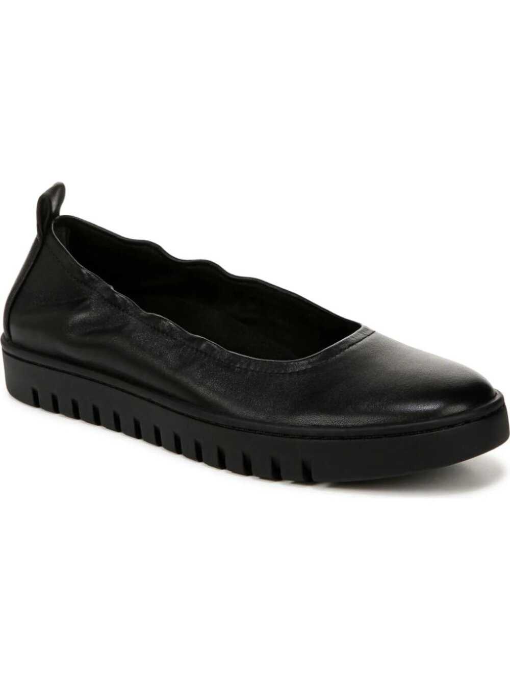 Vionic Uptown Ballet Flat Black Leather Size 11W